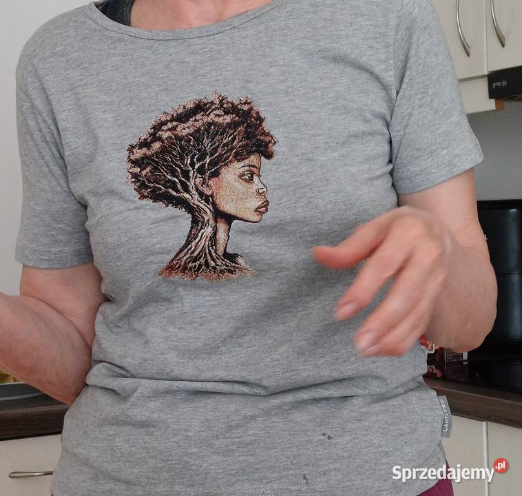 Tshirt bawełniany Lahti M czerwony haft małopolskie Kraków