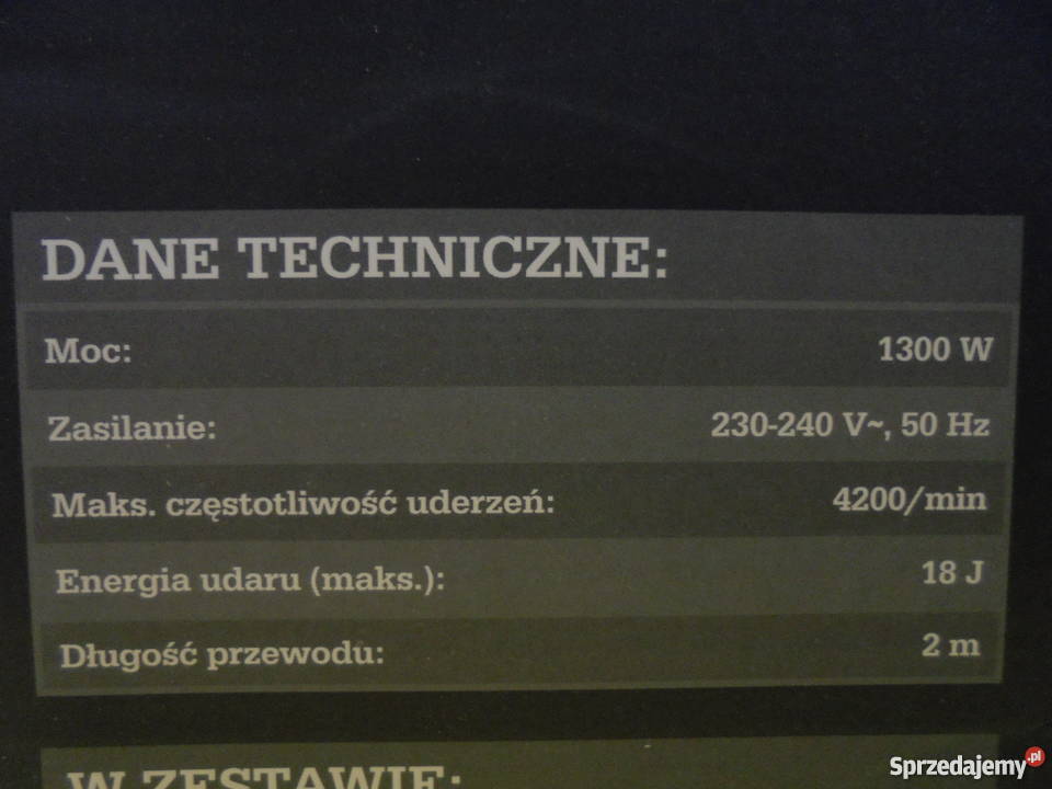 Młot WYBURZENIOWY 1300 W Elektryczne