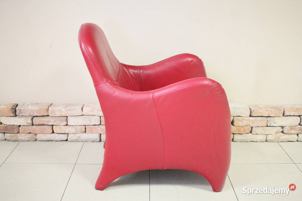 Fotel CZERWONA GRUBA skóra Fotele śląskie Pszczyna