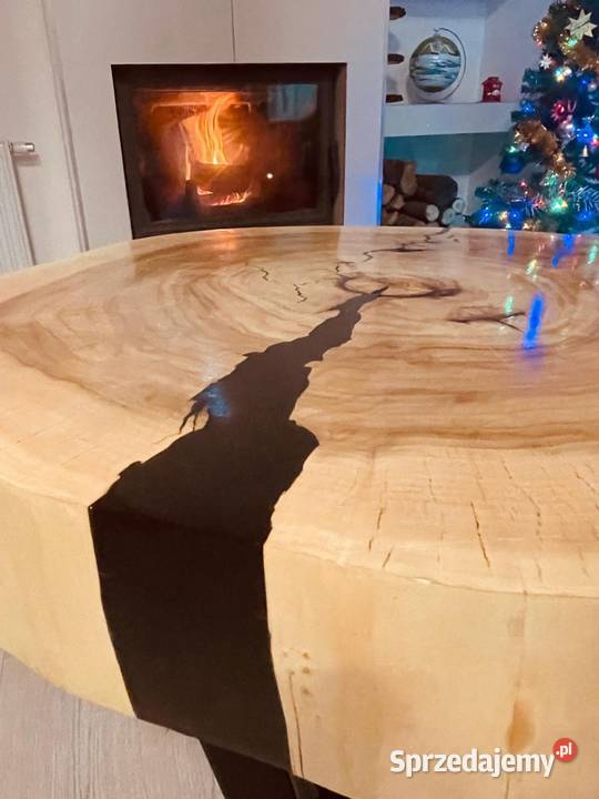 Stolik kawowy żywica epoksydowa loft Rudzisko