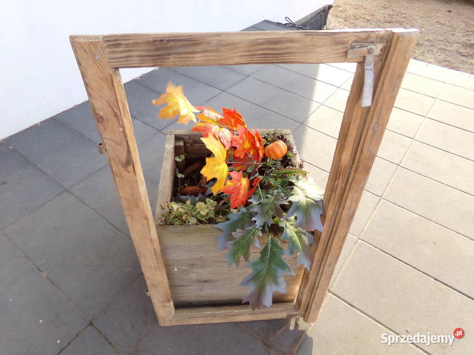 Rama okienna lustro aranżacja wnętrz retro 93x54 Ełk