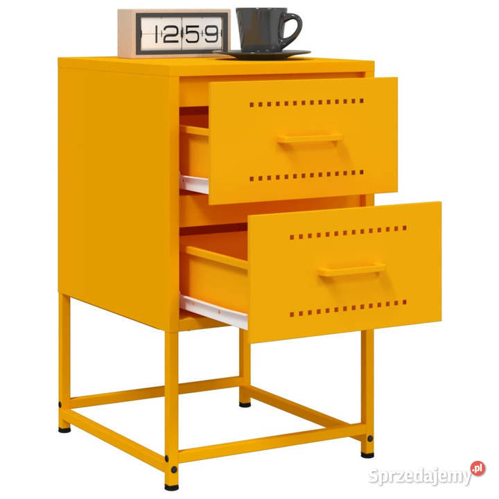 Szafka nocna musztardowa 36x39x605 stal WM846464 Warszawa