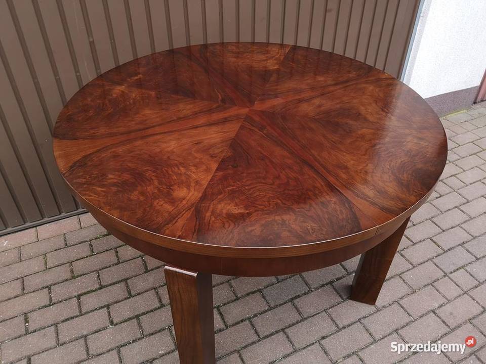 Stół ArtDeco Orzech Zgrabny Antyk Stary Swarzędz