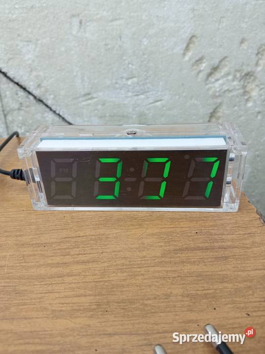 Sprzedam zegar cyfrowy wyświetlacz LED 26 mm przezroczysty Zegary Chorzów