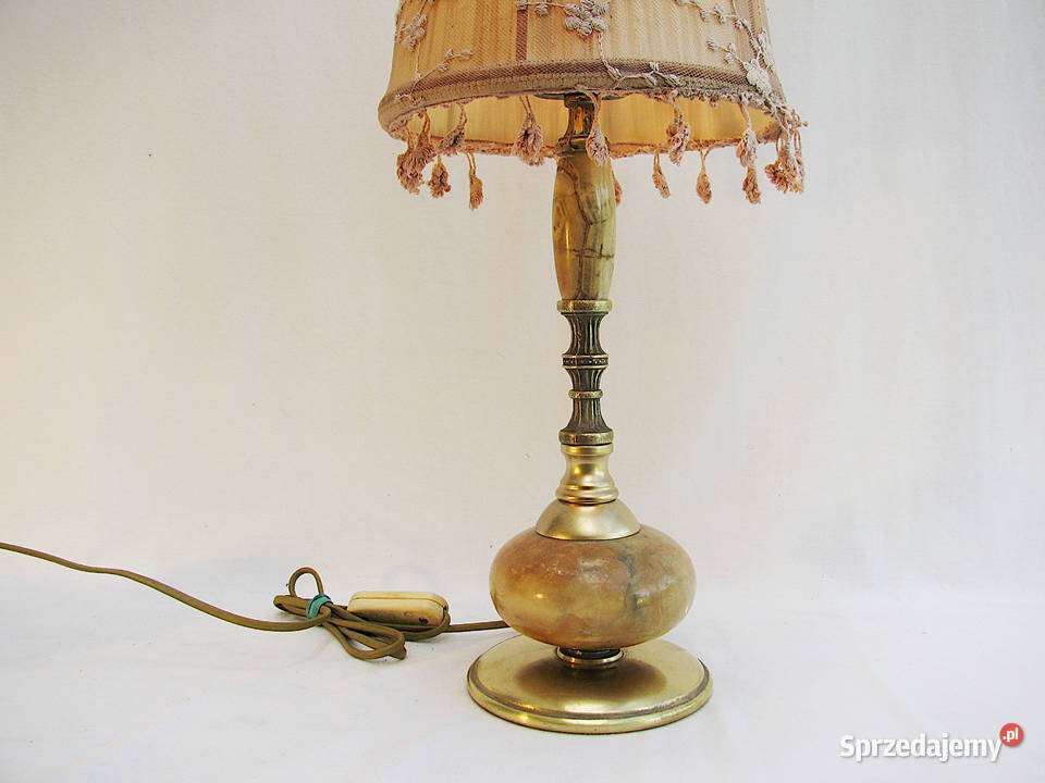 Piękna antyk Lampka Alabaster Szczecinek