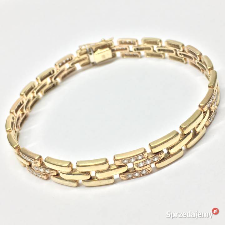 Złota BRANSOLETKA damska 585 14K wyjątkowy WZÓR Warszawa