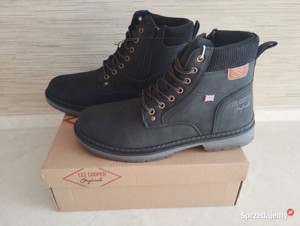 NOWE Buty męskie zimowe sznurowane z zamkiem 45 inna
