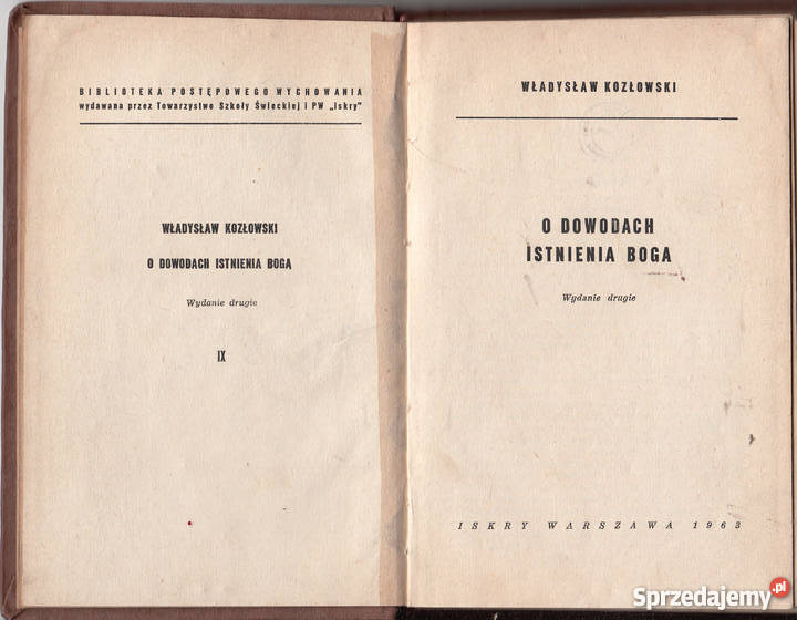 01374 O DOWODACH ISTNIENIA BOGA WŁADYSŁAW filozofia, historia filozofii Czyrna