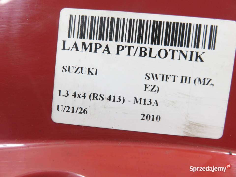 LAMPA PRAWA TYLNA SUZUKI SWIFT III MZ EZ sprzedam