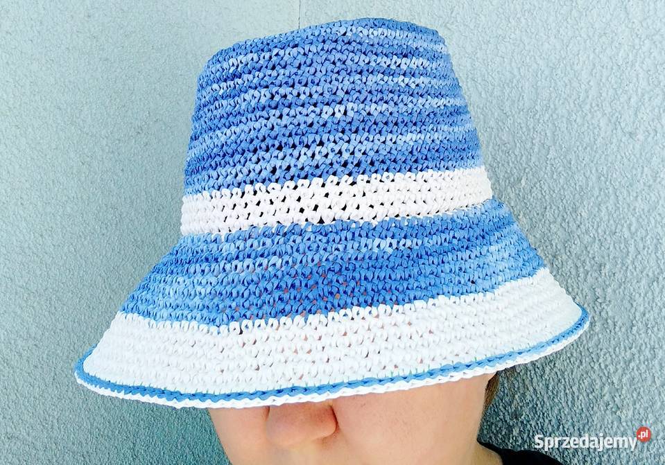 Kapelusz z raffii crochet raffia sun hat Piotrków Trybunalski