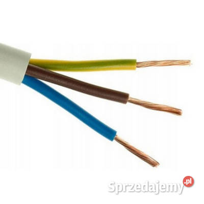 Przewód kabel miedziany 3x6 mm biały Zgierz