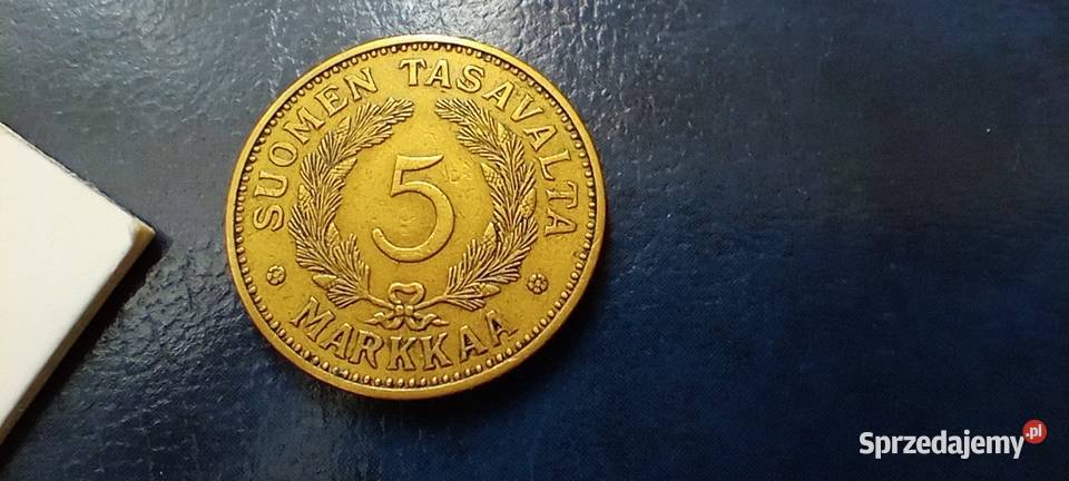stare monety 5 marek 1936 Finlandia Lesko