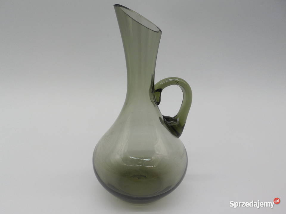 Wazon Dzbanek Szkło Dymione Vintage Lata 6070 Porcelana i szkło wielkopolskie sprzedam