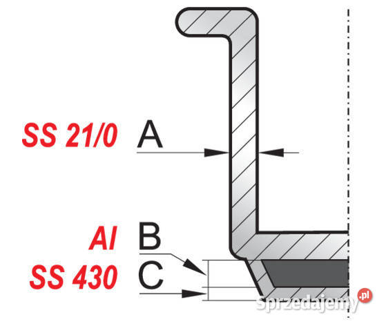 GARNEK ŚREDNI Z POKRYWKĄ ZE STALI NIERDZEWNEJ Łódź
