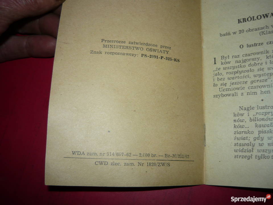 Oryginalny scenariusz do przeźrocza Królowa małopolskie Nowy Sącz