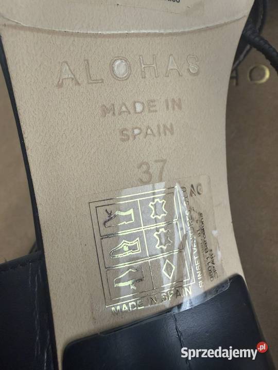 Skórzane Klapki na obcasie Alohas Asymmetric Damskie Kraków