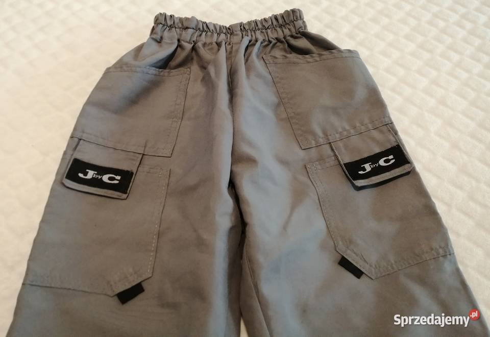 Spodnie cargo bojówki chłopięce szare 98 J by C Spodnie