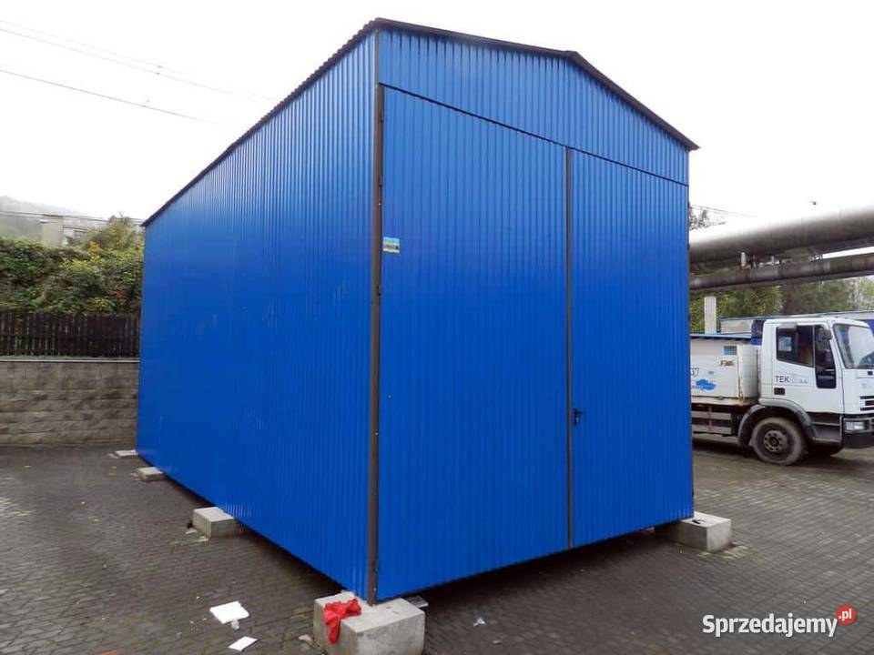 Blaszana montowana hala 48 m niebieska Sprzedaż Kraków