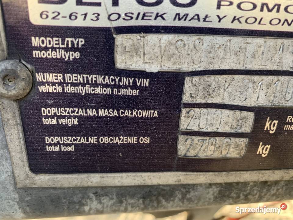 Laweta Przyczepa 2000 t Bielsko-Biała