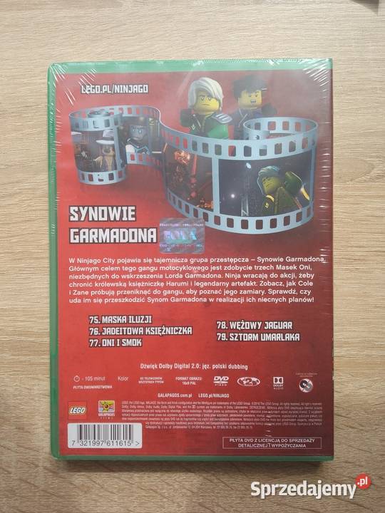 Płyta Dvd LEGO Ninjago Synowie Garmadona małopolskie Chrzanów sprzedam