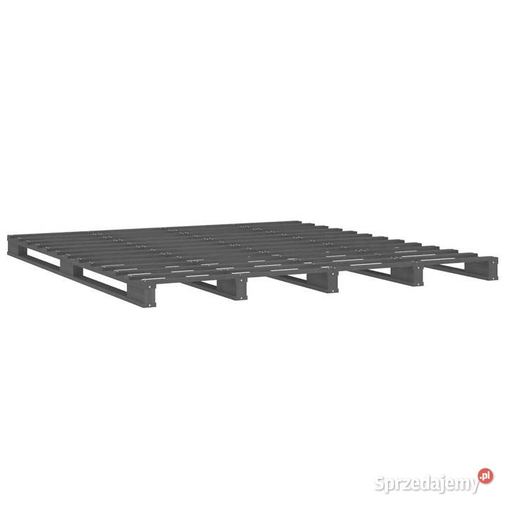Łóżko z palet szare lite drewno 150x200 WM821399 11cm Warszawa