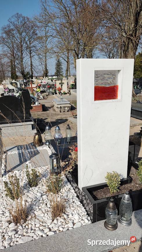 Nagrobek nowoczesny pomnik szkło kamień marmur Inowrocław
