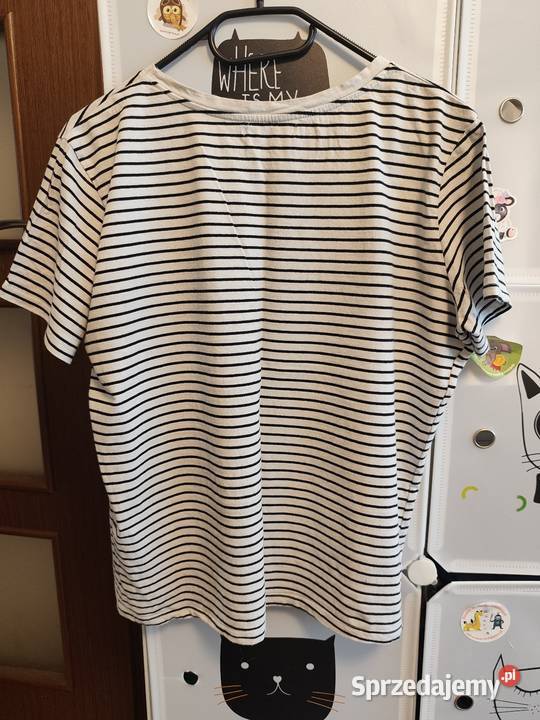 Tshirt Sinsay XL w paski styl marynarski stan biały Bluzki i koszule małopolskie Kraków