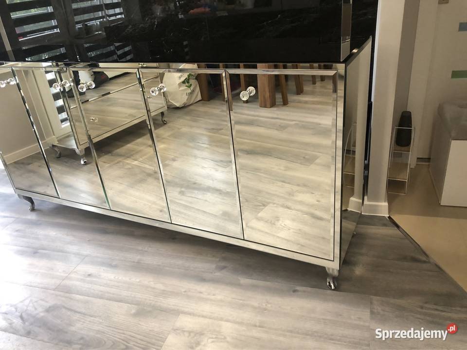 Komoda lustrzana czarna nowoczesna glamour wielkopolskie Kępno