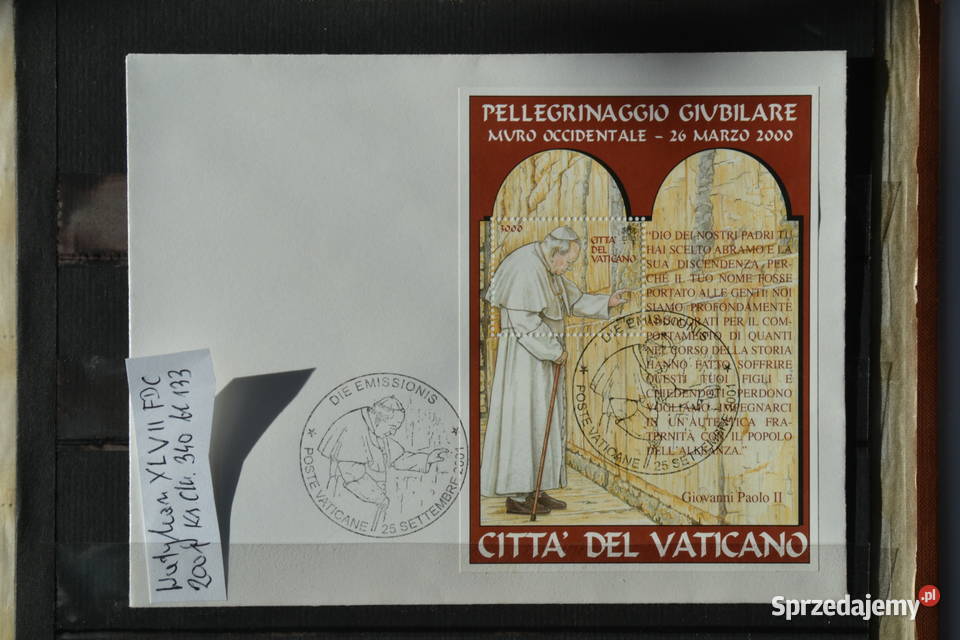 Znaczki Papież Jan Paweł II Watykan XLVII FDC Ks Sobótka