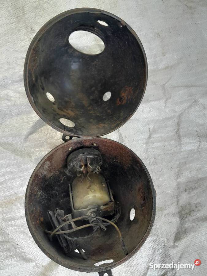 Metalowa lampa przednia wsk dolnośląskie Świerzawa
