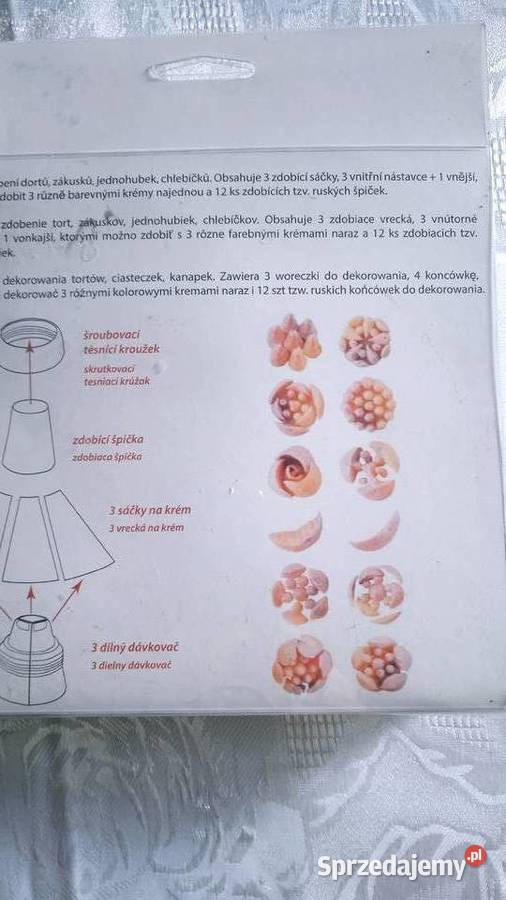 ZESTAW DO DEKOROWANIA TORTÓW KANAPEK biały Piła