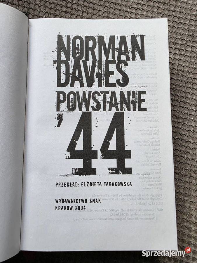 pierwsze wydanie Powstanie 44 Norman Davies Kraków sprzedam