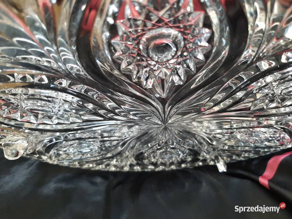 Duża patera kryształowa zachodniopomorskie Stargard