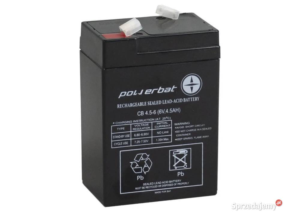 Akumulator żelowy POWERBAT CB 456 6V 45Ah śląskie Ruda Śląska