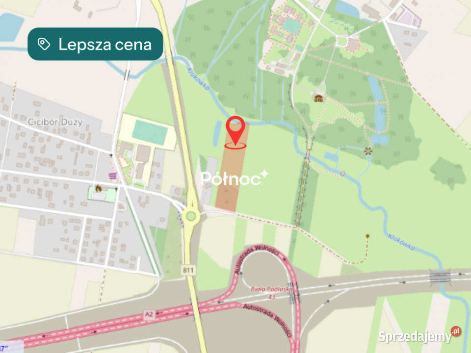 Działka budowlana z pozwoleniem na staw rzece Cicibór Duży sprzedam