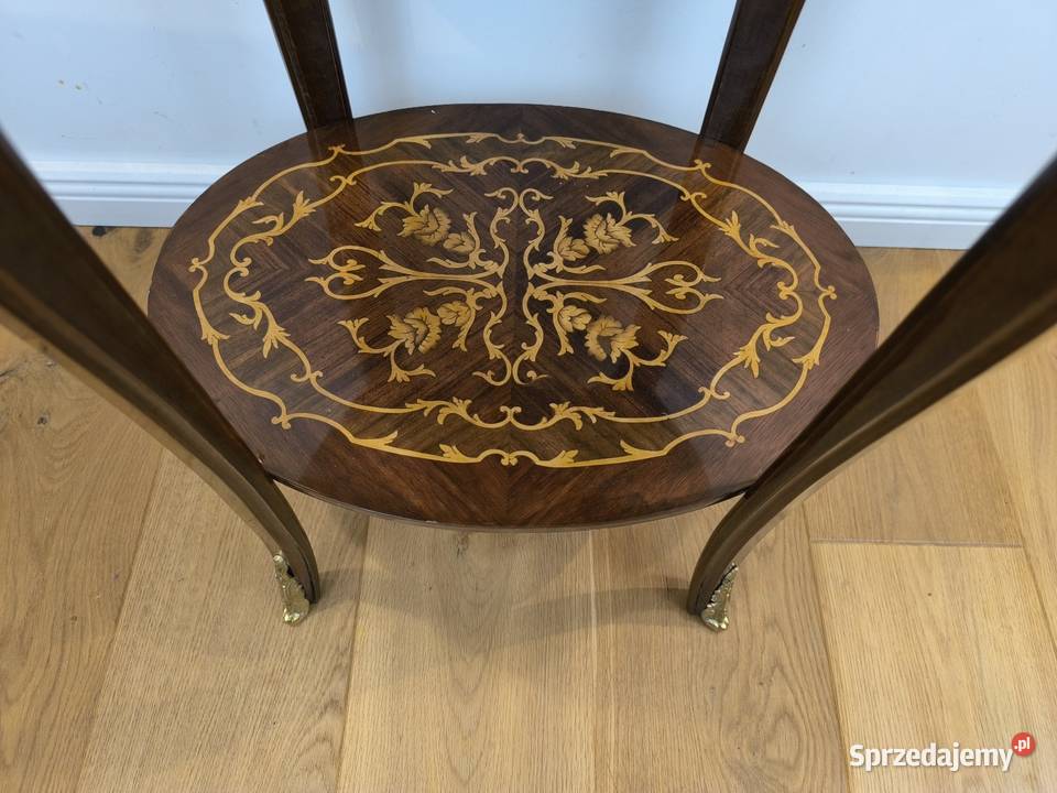 Piękna unikalna konsolka stolik intasjowana łódzkie