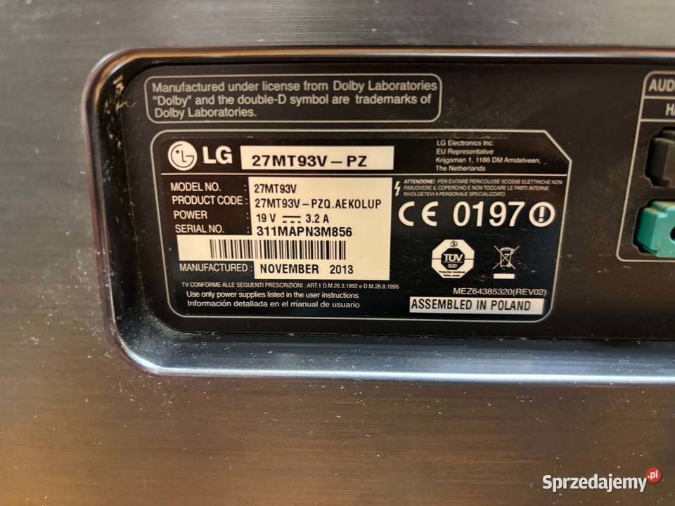 LG 27MT93VPZ 27 Monitor TV IPS Full HD HDMI warmińsko-mazurskie Elbląg