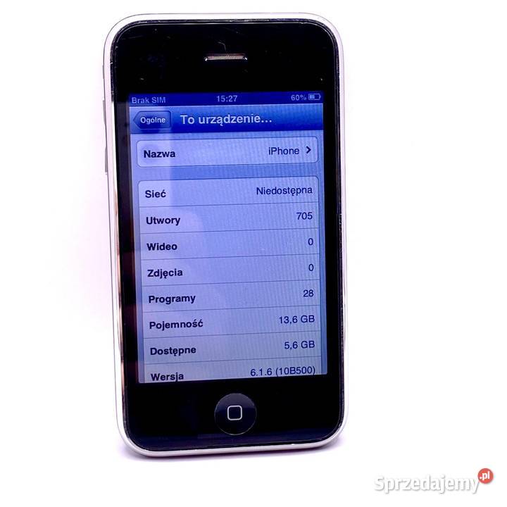 Smartfon iPhone 3GS 16 gb czarny oryg kabel Warszawa