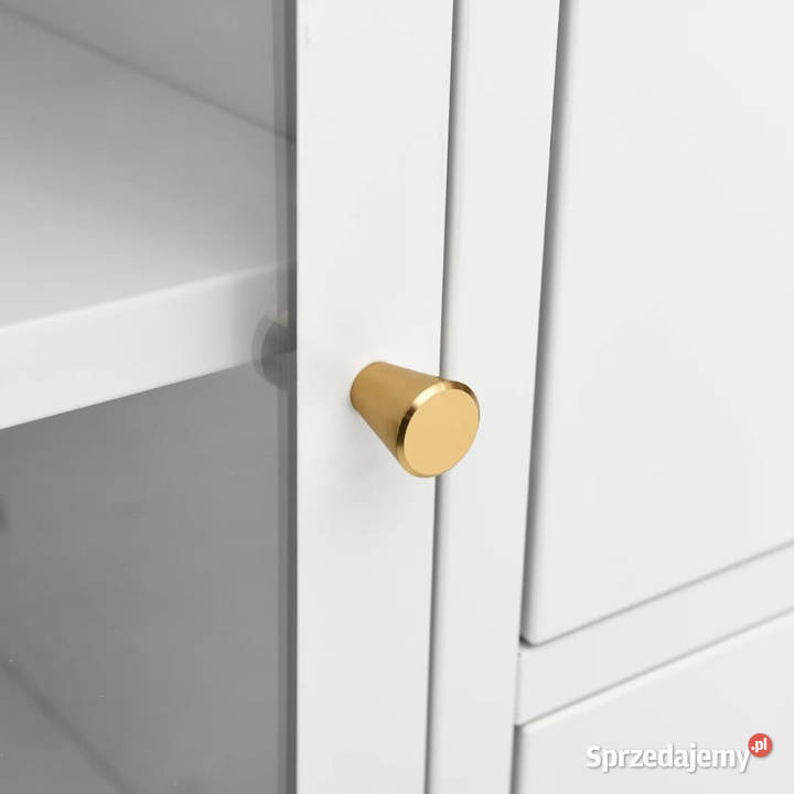 Komoda biała 105x35x70 stal i szkło hartowane Warszawa