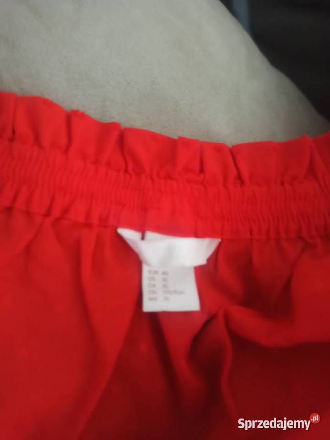 czerwona bluzka hiszpanka HM Moda i Styl