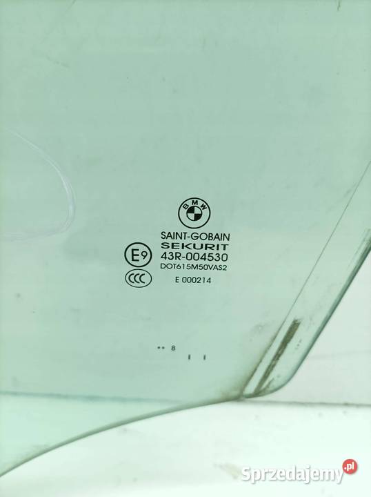 SZYBA DRZWI LEWY PRZÓD 2008 Bmw X5 II 20062013 Boczne (drzwi)