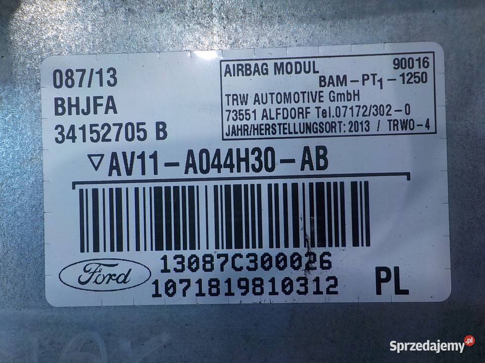 B 10 B 13r 5D AIRBAG poduszka pasazera osobowe Suków