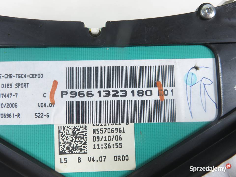 LICZNIK PEUGEOT 307 SW 3H 16 HDI 110 9HZ DV6TED4 sprzedam