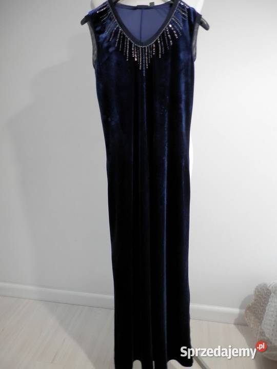 Sukienka Długa Aksamitna Balowa Wieczorowa Łomża sprzedam