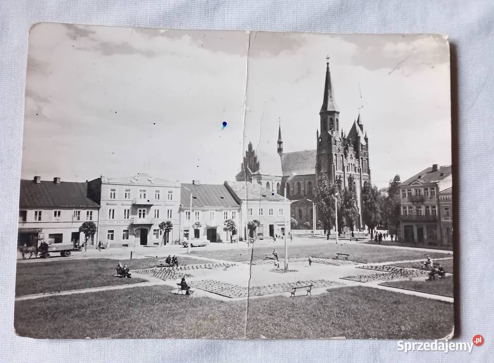 Pocztówka Turek Plac Wojska Polskiego kościół Pocztówki i karty telefoniczne Koźminek