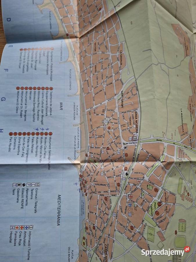 Hiszpania Sitges plan miasta miękka Kraków