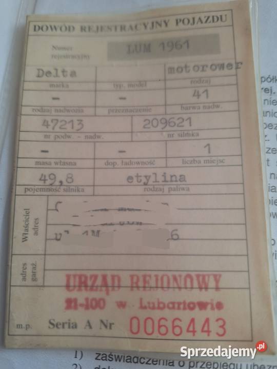 Sprzedam motorower Delta riga romet Chełm
