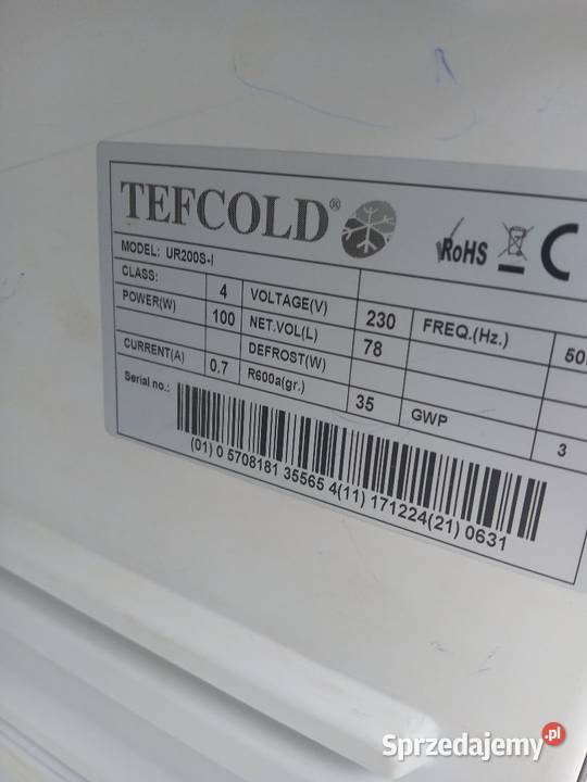 Lodówka podblatowa ze stali I TEFCOLD UR200SI Warszawa