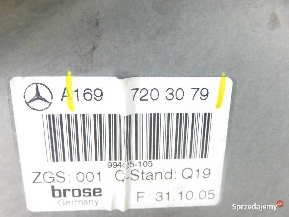 PODNOŚNIK SZYBY PRAWY PRZEDNI MERCEDES BCLASS osobowe