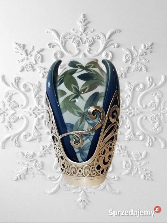 Porcelanowy Wazon BingGrondahl z 1900r Dzierżoniów